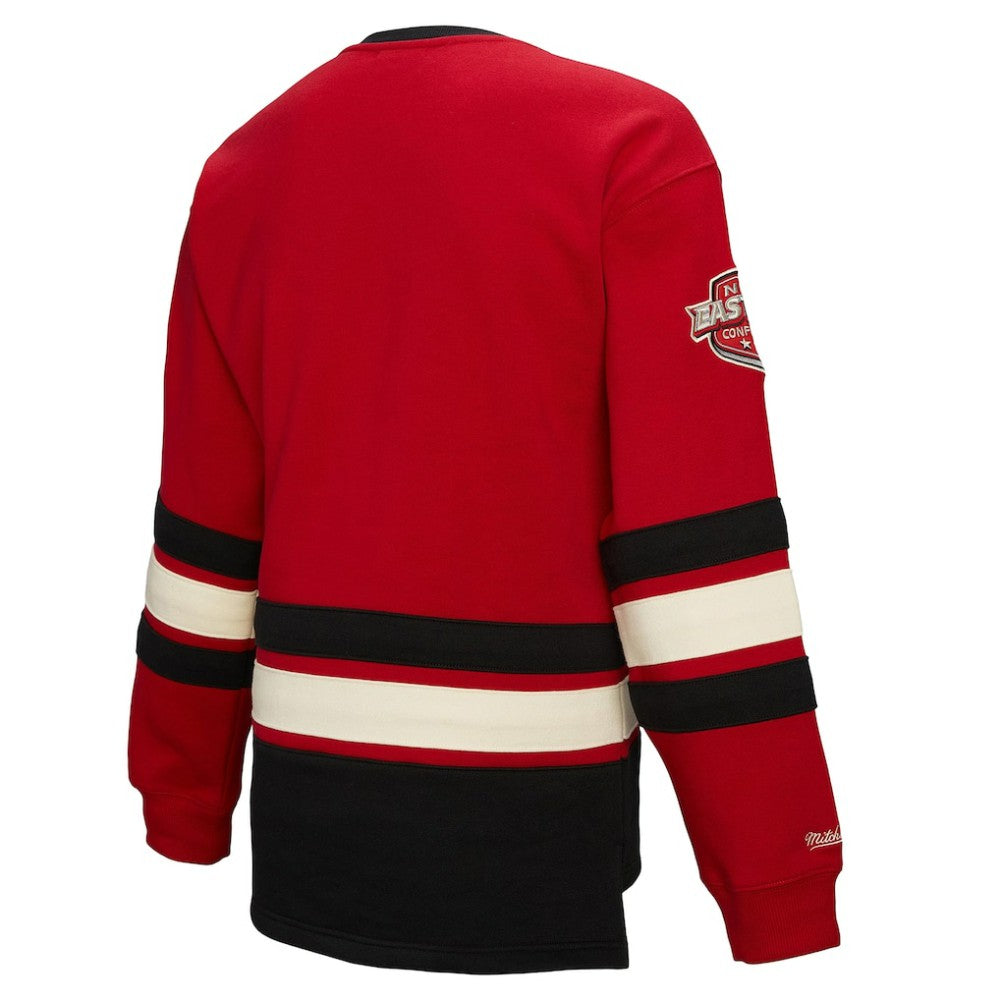 NHL New Jersey Devils Mitchell & Ness Women's Heritage Lace-Up Pullover Sweatshirt - Red