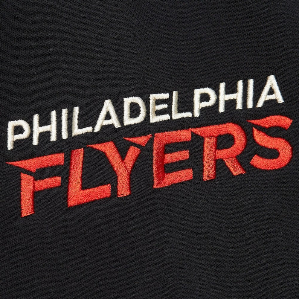 NHL Philadelphia Flyers Mitchell & Ness Women's Heritage Lace-Up Pullover Sweatshirt - Black