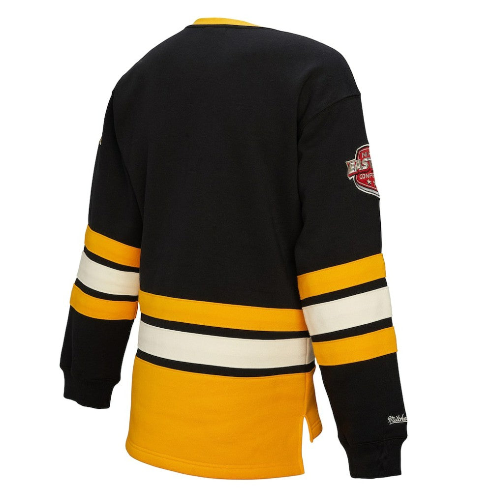 NHL Pittsburgh Penguins Mitchell & Ness Women's Heritage Lace-Up Pullover Sweatshirt - Black