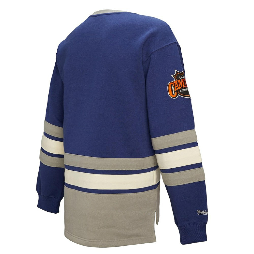NHL Toronto Maple Leafs Mitchell & Ness Women's Heritage Lace-Up Pullover Sweatshirt - Blue