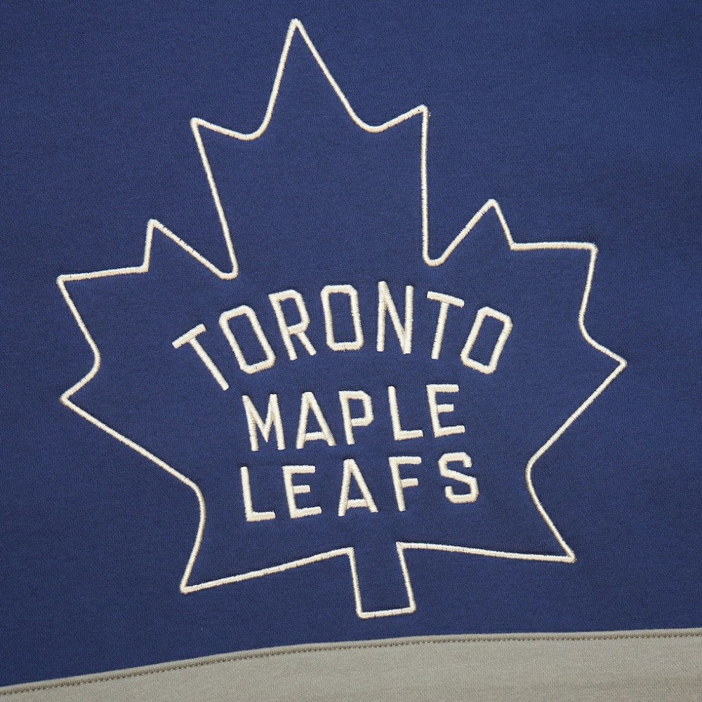 NHL Toronto Maple Leafs Mitchell & Ness Women's Heritage Lace-Up Pullover Sweatshirt - Blue