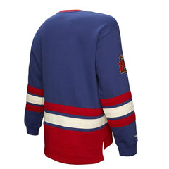NHL New York Rangers Heritage Lace-Up Pullover Sweatshirt - Royal