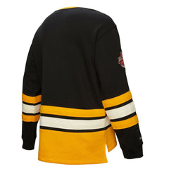 NHL Boston Bruins Heritage Lace-Up Pullover Sweatshirt - Black