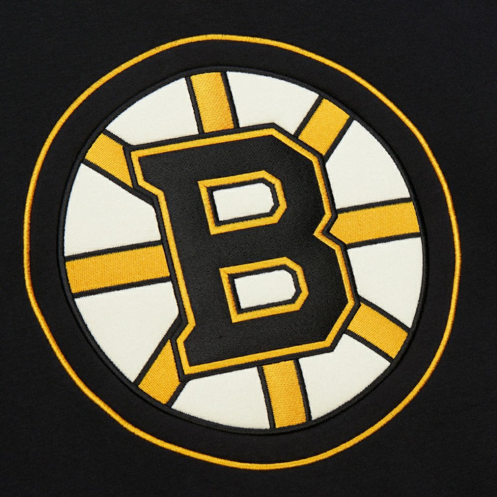 NHL Boston Bruins Heritage Lace-Up Pullover Sweatshirt - Black