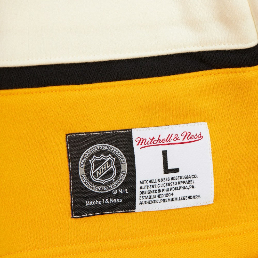 NHL Boston Bruins Heritage Lace-Up Pullover Sweatshirt - Black