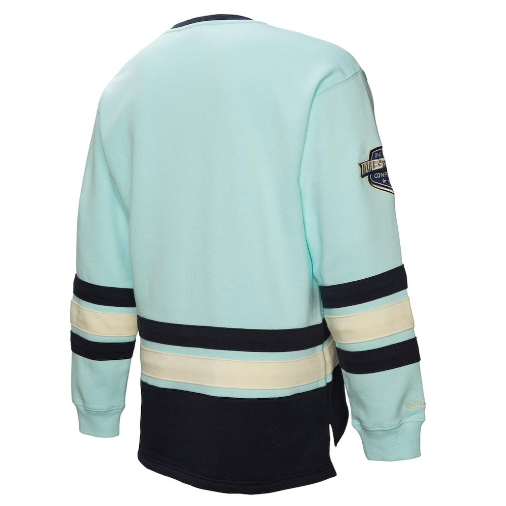 NHL Seattle Kraken Heritage Lace-Up Pullover Sweatshirt - Light Blue