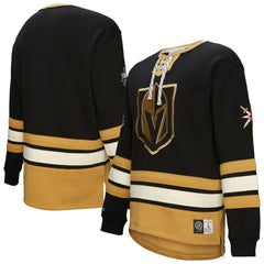 NHL Vegas Golden Knights Heritage Lace-Up Pullover Sweatshirt - Black