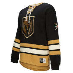 NHL Vegas Golden Knights Heritage Lace-Up Pullover Sweatshirt - Black