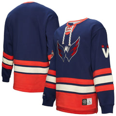 NHL Washington Capitals Heritage Lace-Up Pullover Sweatshirt - Navy