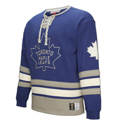 NHL Toronto Maple Leafs Heritage Lace-Up Pullover Sweatshirt - Blue