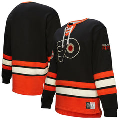 NHL Philadelphia Flyers Heritage Lace-Up Pullover Sweatshirt - Black