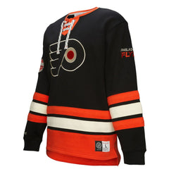 NHL Philadelphia Flyers Heritage Lace-Up Pullover Sweatshirt - Black