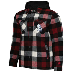 St. Louis Cardinals Starter Sherpa Full-Zip Hoodie Jacket - Red/Black Jackets