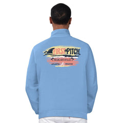 Atlanta Braves Margaritaville First Pitch Quarter-Zip Pullover Top - Light Blue Pullover