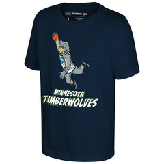 Minnesota Timberwolves Stadium Essentials Youth Mascot Air T-Shirt Navy