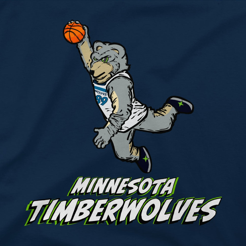 Minnesota Timberwolves Stadium Essentials Youth Mascot Air T-Shirt Navy