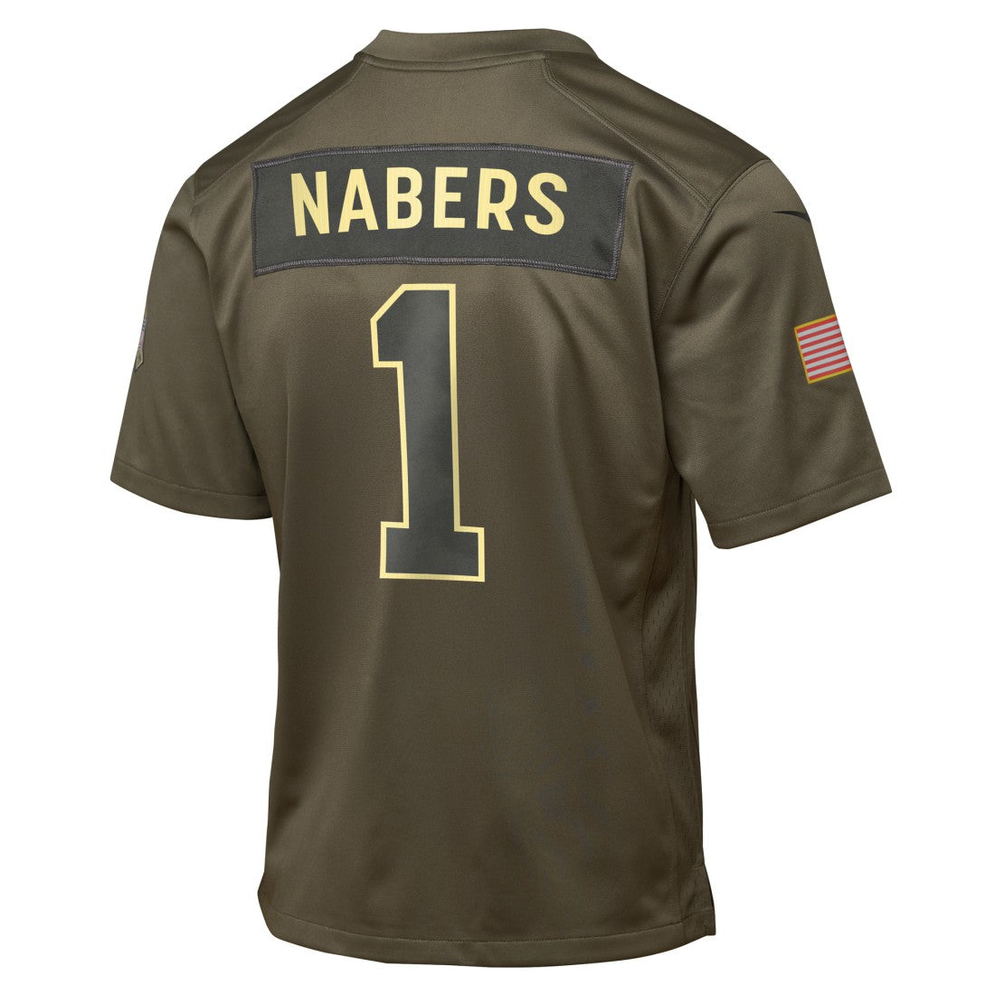 Malik Nabers New York Giants Youth 2025 Salute to Service Game Jersey Olive