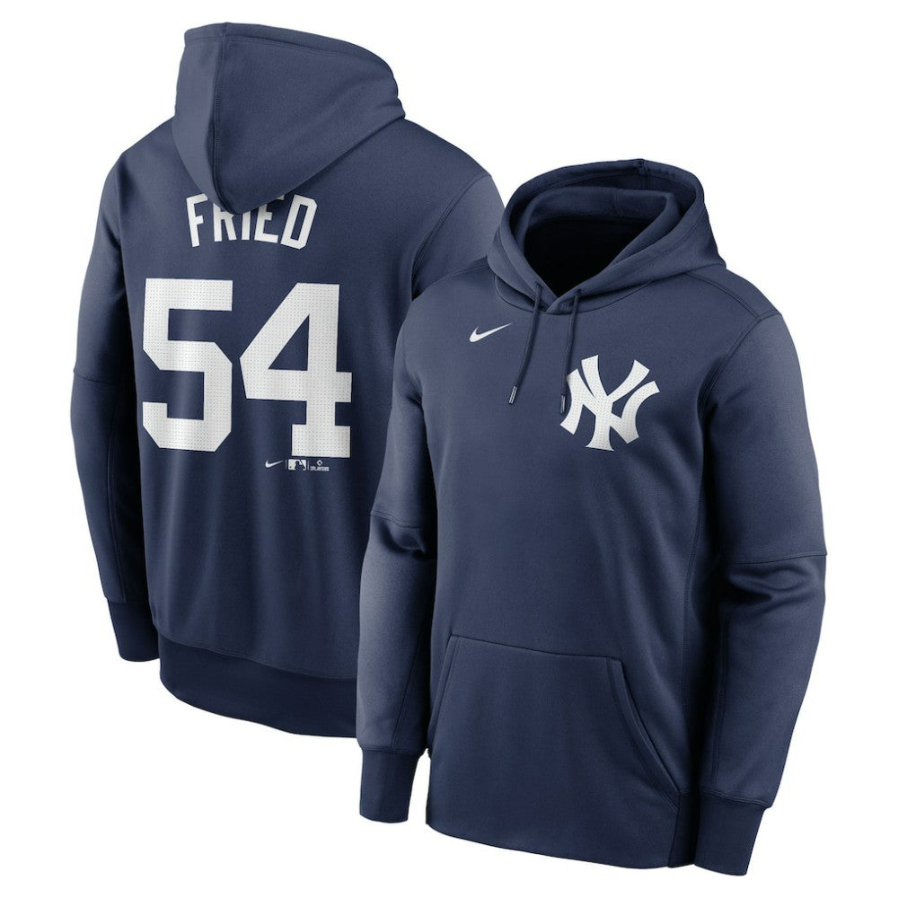 Max Fried New York Yankees Nike Name & Number Pullover Hoodie - Navy Hoodies