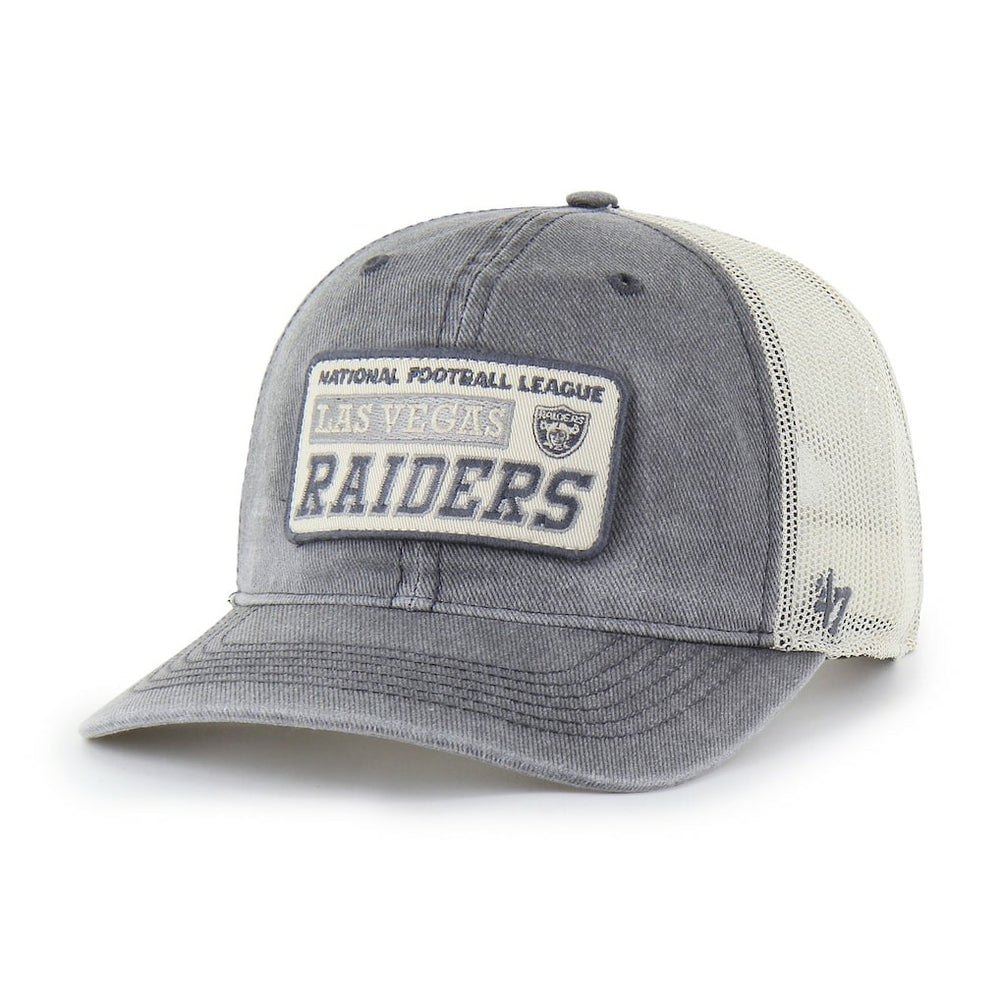 Las Vegas Raiders '47 Canteen Relaxed Trucker Adjustable Hat Charcoal