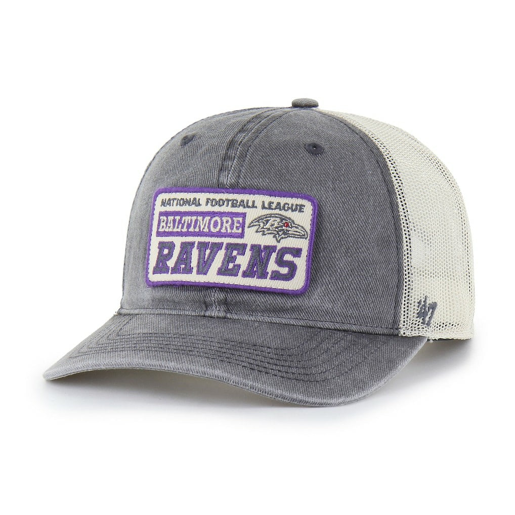 Baltimore Ravens '47 Canteen Relaxed Trucker Adjustable Hat Charcoal