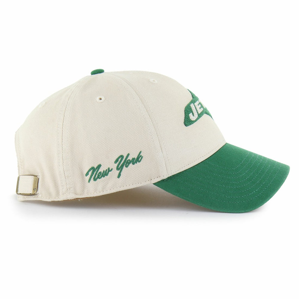 New York Jets '47 Fairfield MVP Throwback Adjustable Hat Cream/Kelly Green