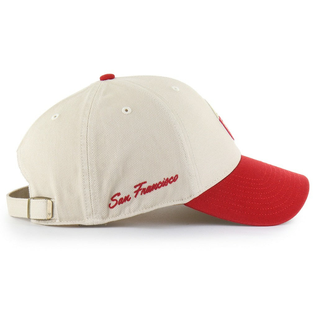 San Francisco 49ers '47 Fairfield MVP Throwback Adjustable Hat Cream/Scarlet