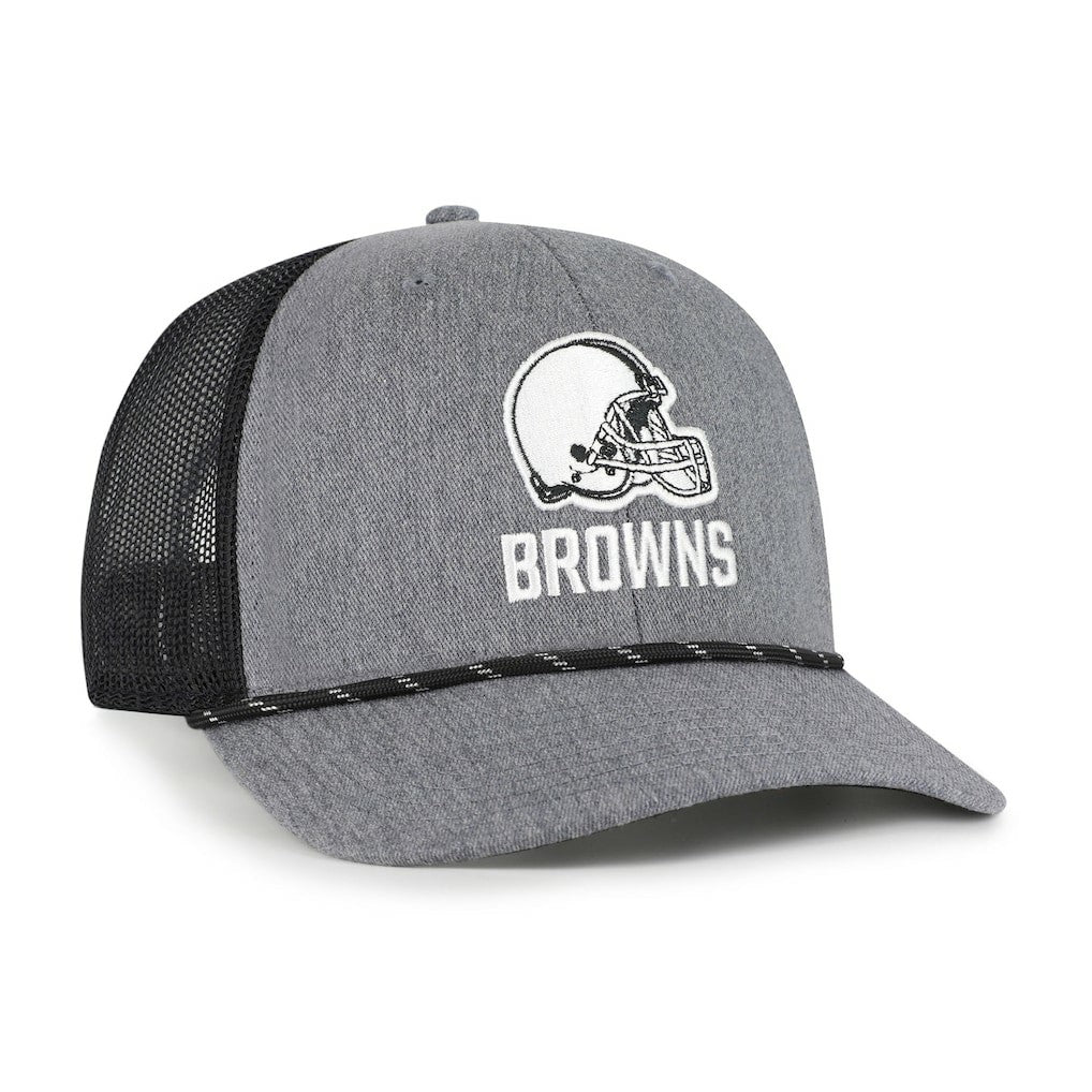 Cleveland Browns '47 Carbon Rope Trucker Adjustable Hat Heather Charcoal