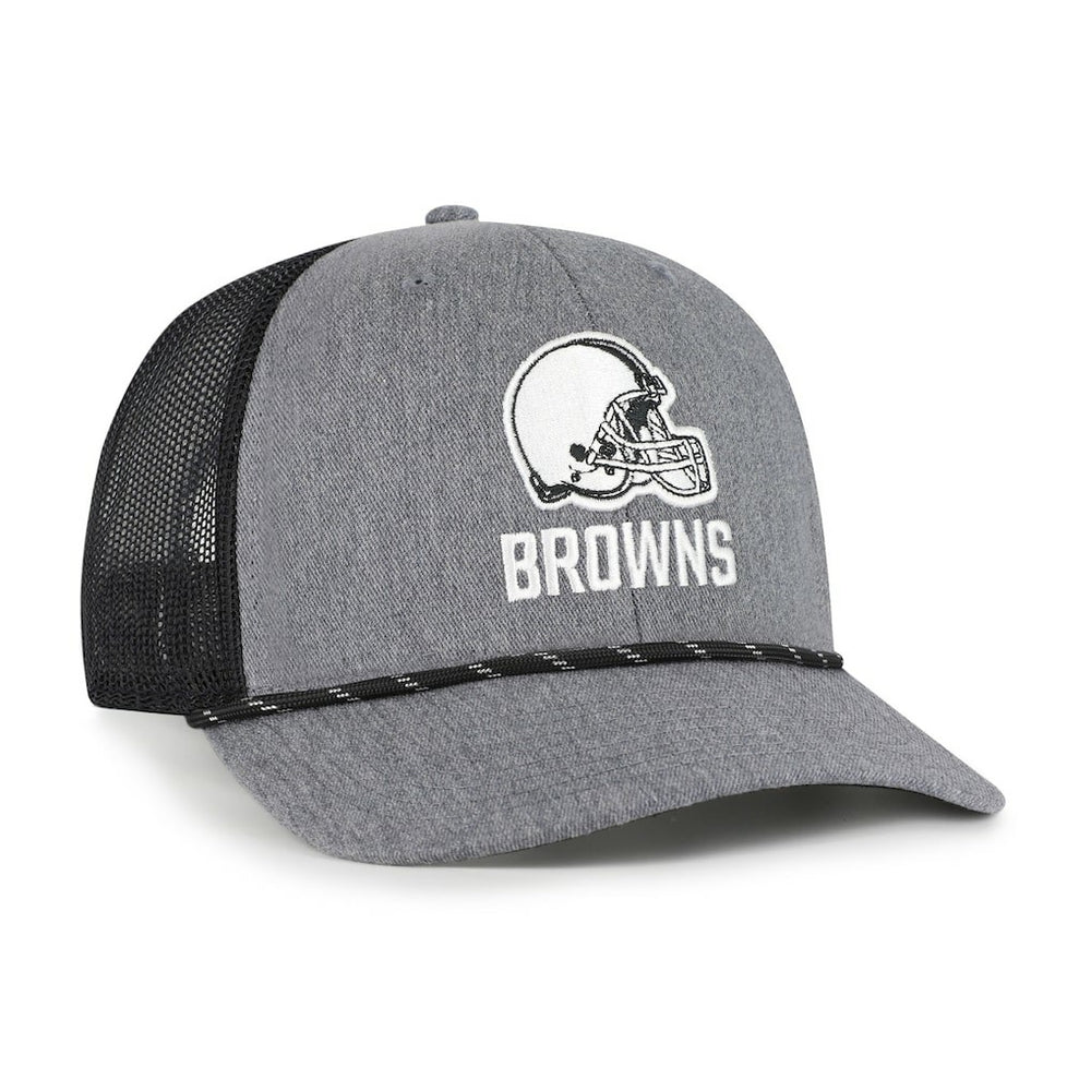 Cleveland Browns '47 Carbon Rope Trucker Adjustable Hat Heather Charcoal
