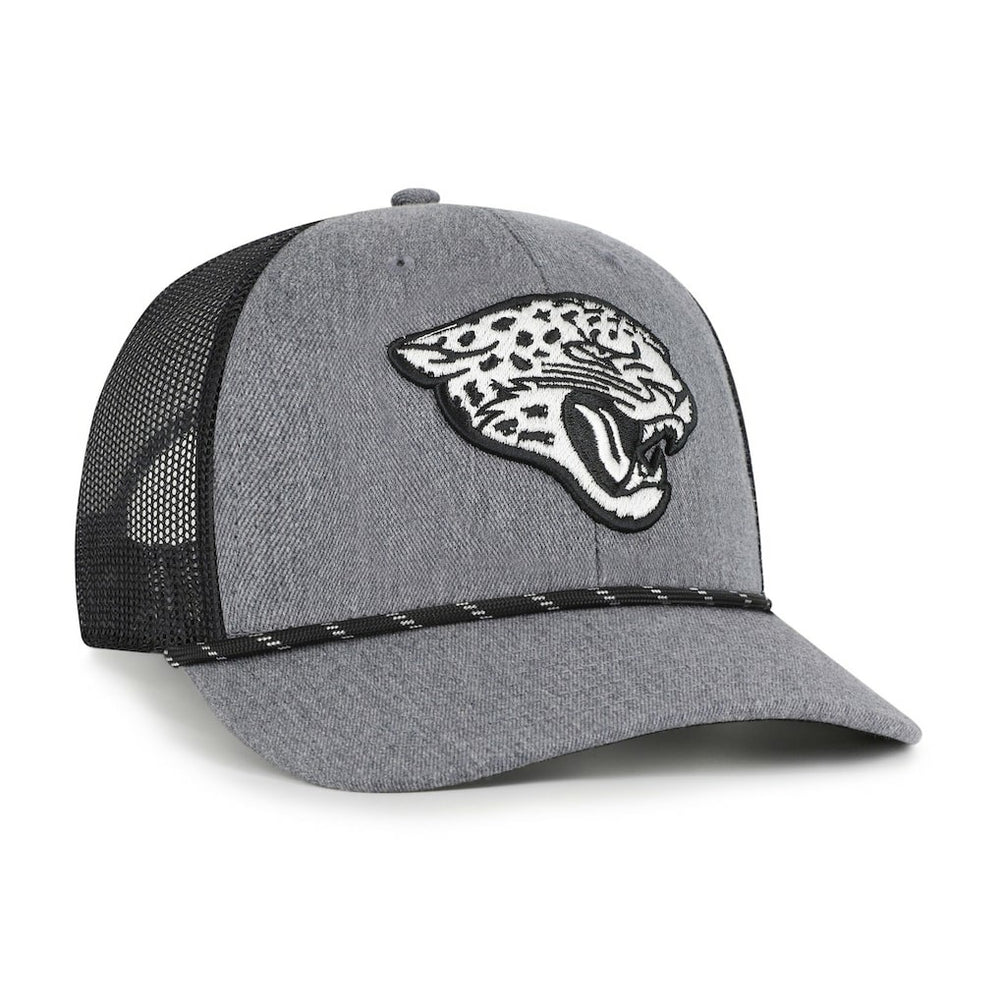 Jacksonville Jaguars '47 Carbon Rope Trucker Adjustable Hat Heather Charcoal