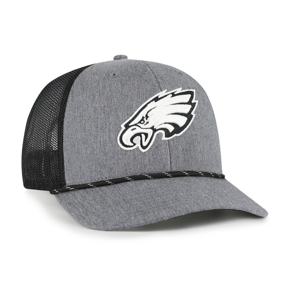 Philadelphia Eagles '47 Carbon Rope Trucker Adjustable Hat Heather Charcoal