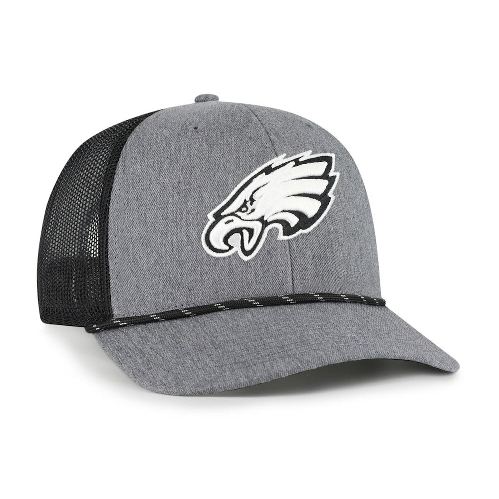 Philadelphia Eagles '47 Carbon Rope Trucker Adjustable Hat Heather Charcoal
