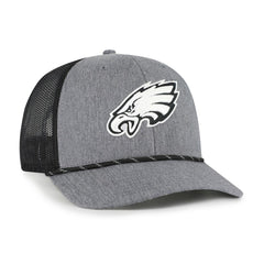 Philadelphia Eagles '47 Carbon Rope Trucker Adjustable Hat Heather Charcoal