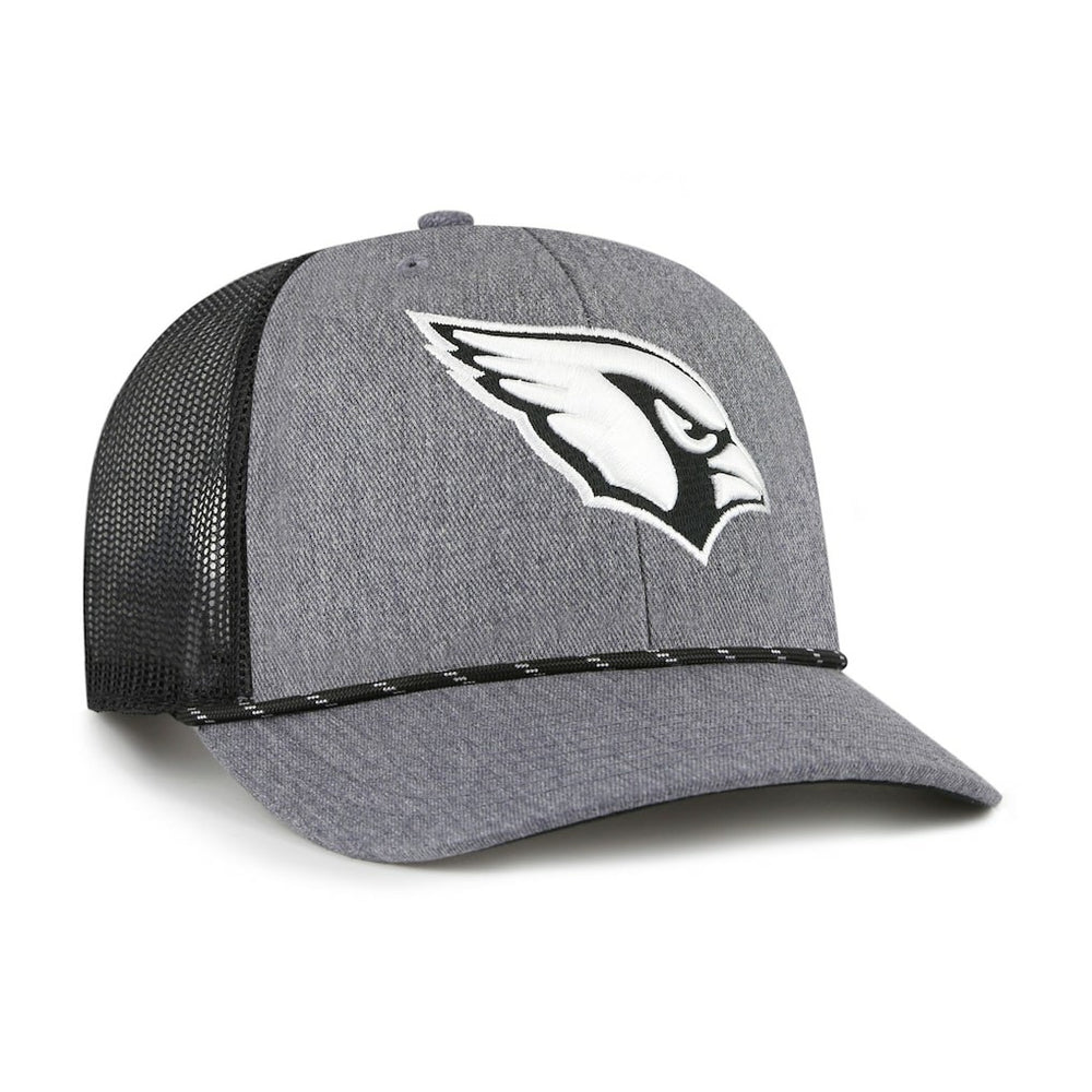 Arizona Cardinals '47 Carbon Rope Trucker Adjustable Hat Heather Charcoal
