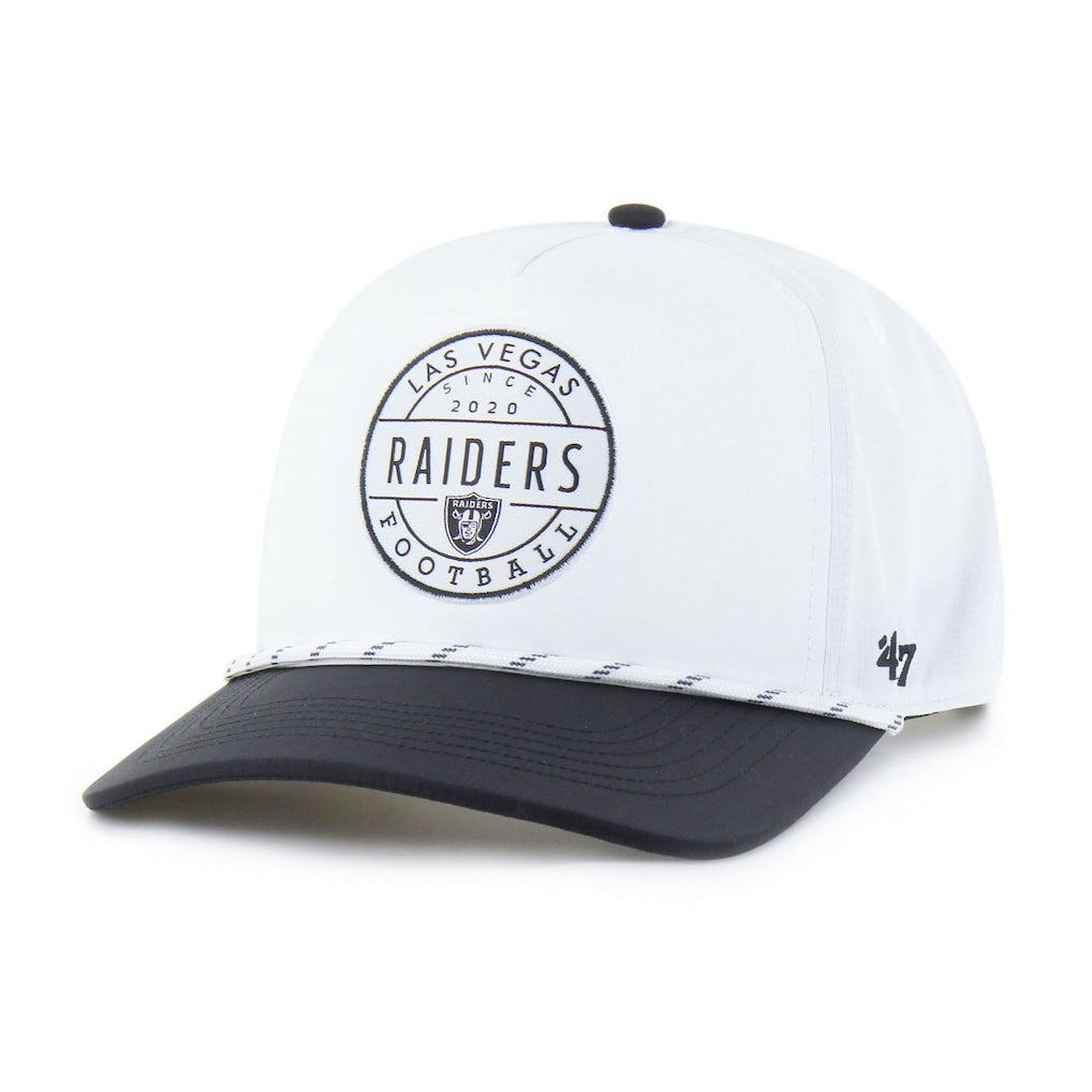 Las Vegas Raiders '47 Suburbia Hitch Two-Tone Adjustable Hat White/Black