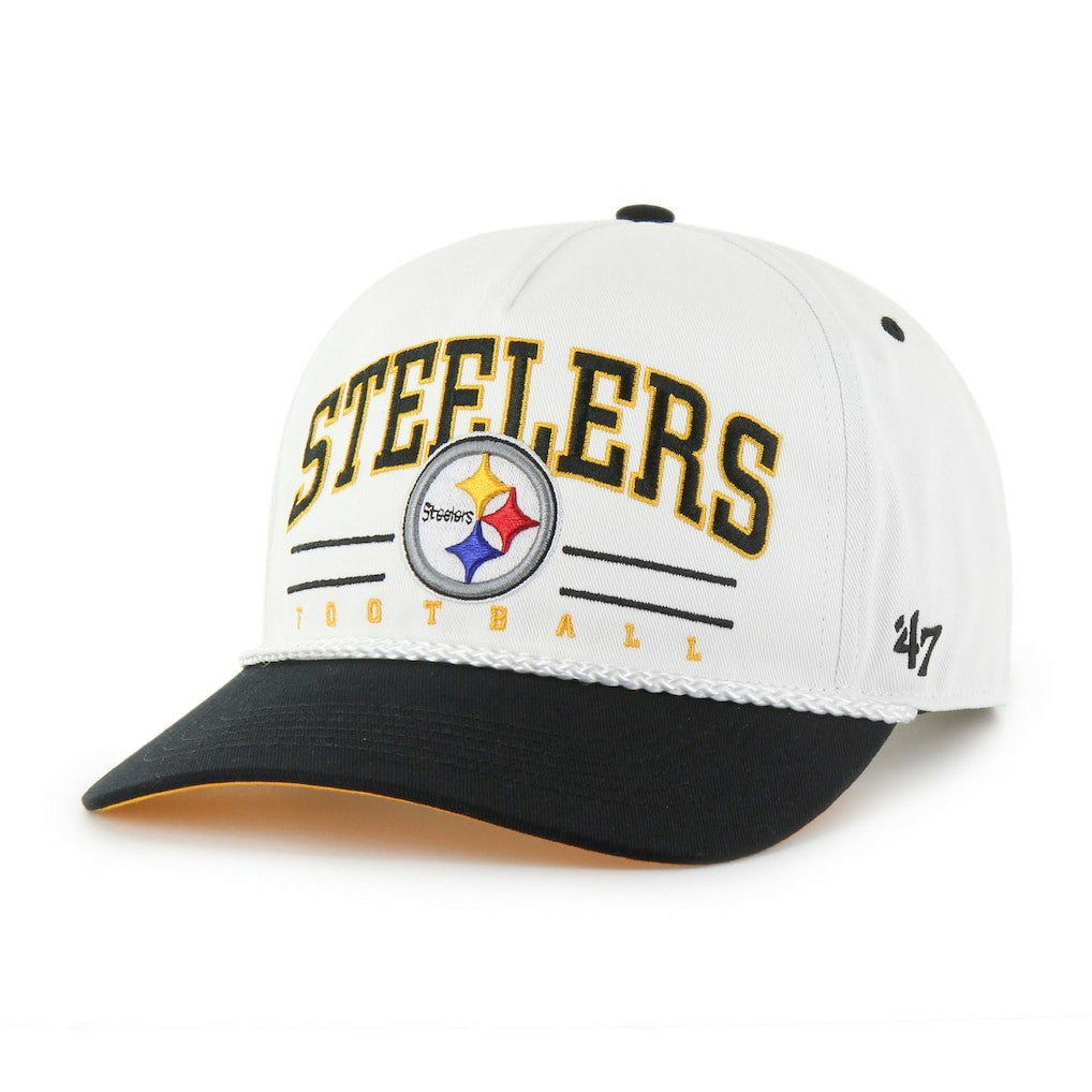 Pittsburgh Steelers '47 Roscoe Two-Toned Hitch Adjustable Hat White/Black