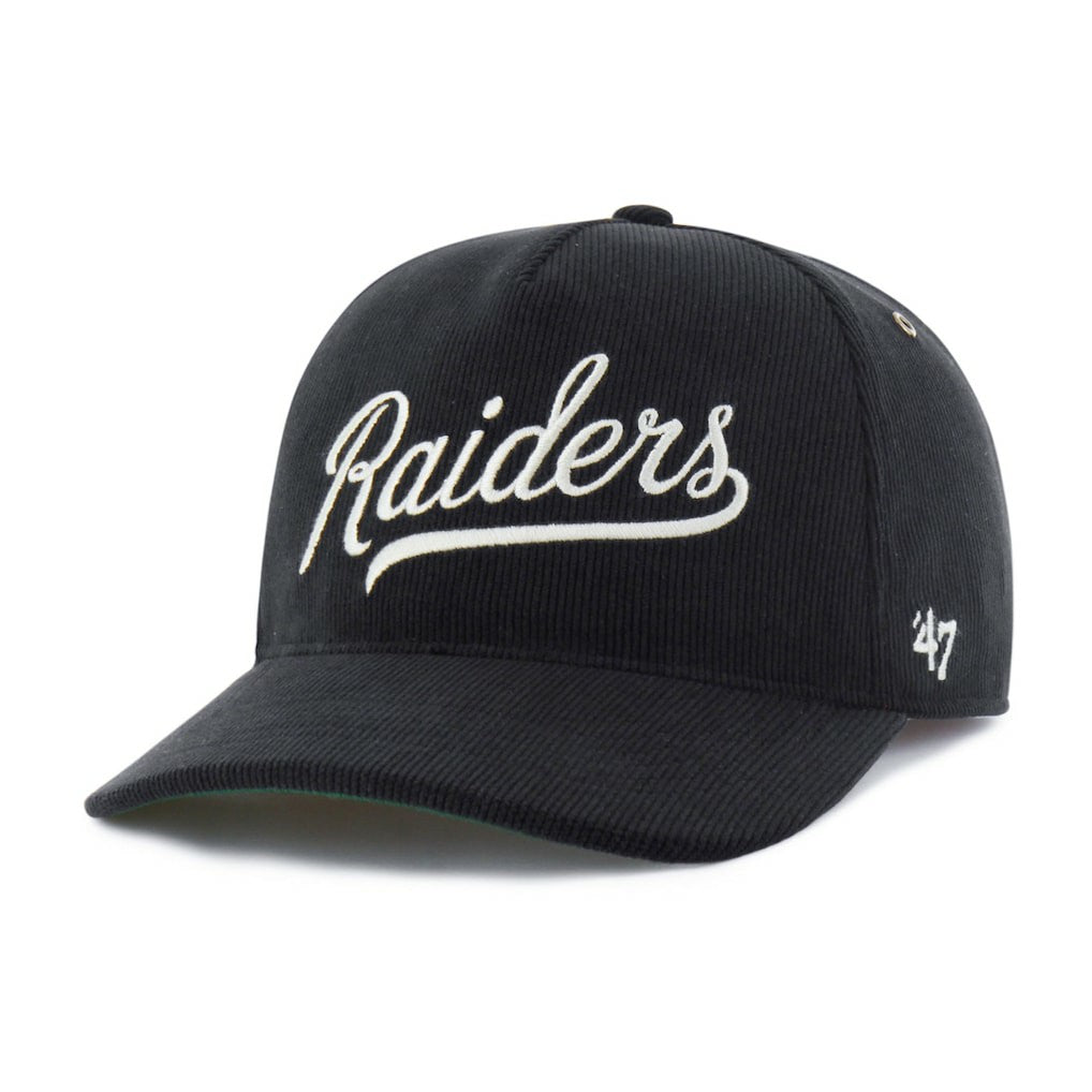Las Vegas Raiders '47 Golden Age Corduroy Hitch Adjustable Hat Black