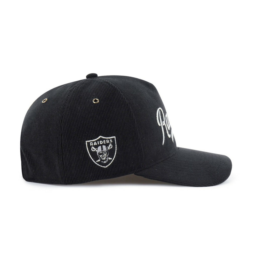 Las Vegas Raiders '47 Golden Age Corduroy Hitch Adjustable Hat Black