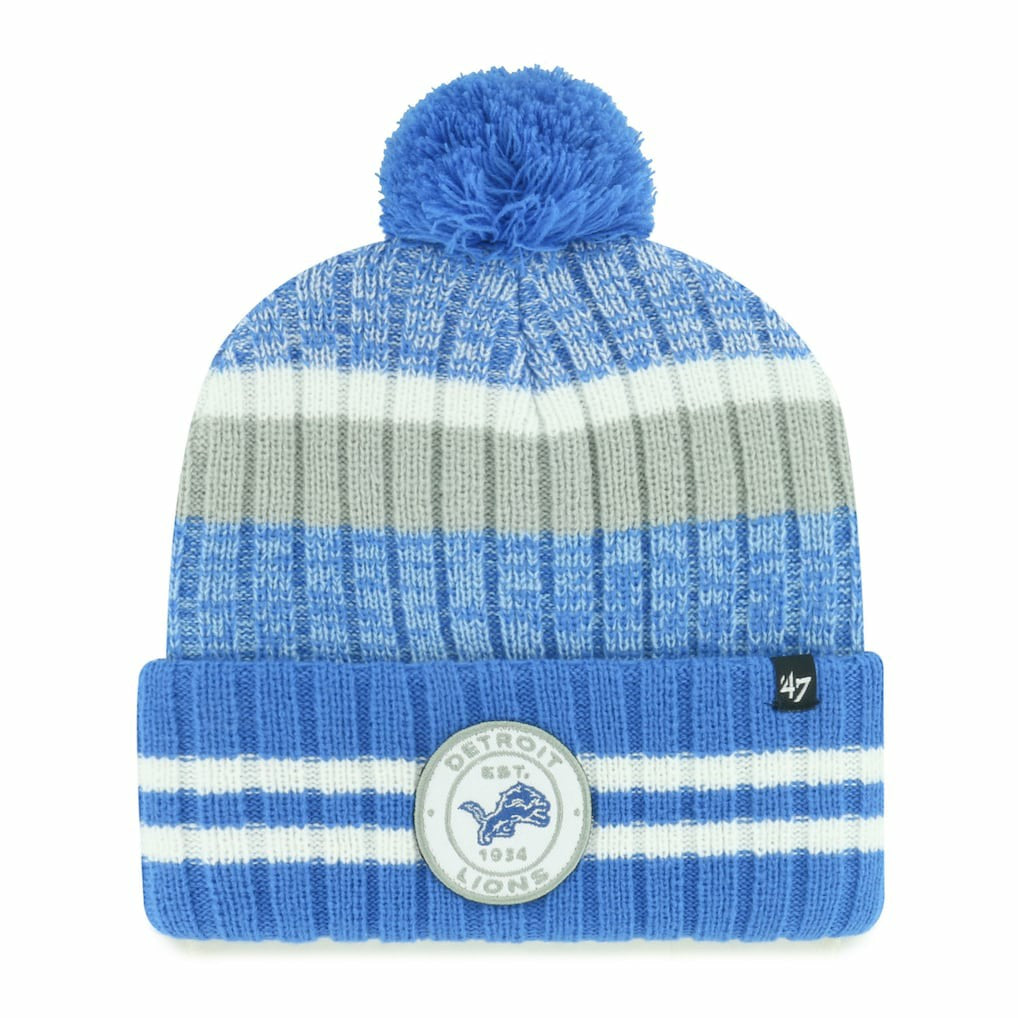 Detroit Lions '47 Quiver Cuffed Knit Hat with Pom