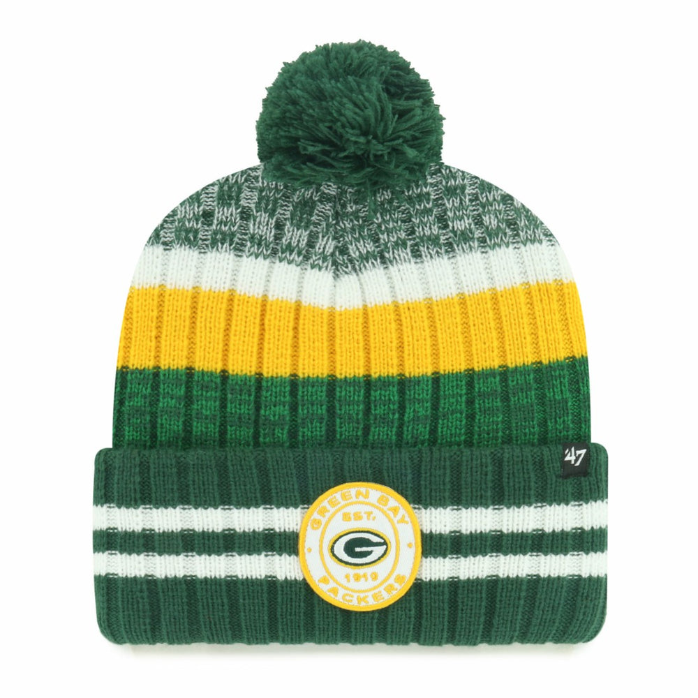 Green Bay Packers '47 Quiver Cuffed Knit Hat with Pom