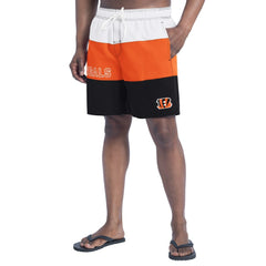 Cincinnati Bengals G-III Sports by Carl Banks Sunrise Volley Swim Shorts Black/Orange