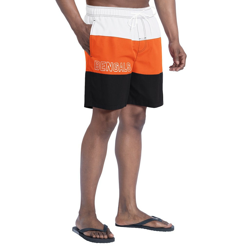 Cincinnati Bengals G-III Sports by Carl Banks Sunrise Volley Swim Shorts Black/Orange
