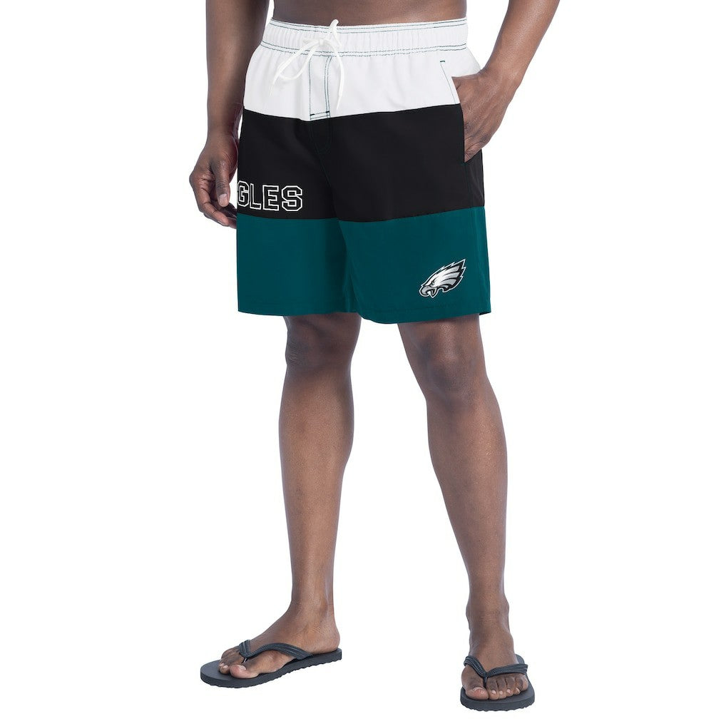 Philadelphia Eagles G-III Sports by Carl Banks Sunrise Volley Swim Shorts Midnight Green/Black