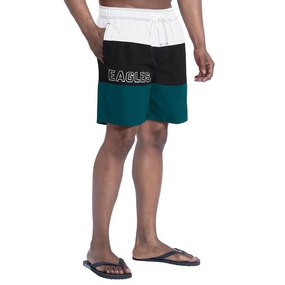 Philadelphia Eagles G-III Sports by Carl Banks Sunrise Volley Swim Shorts Midnight Green/Black