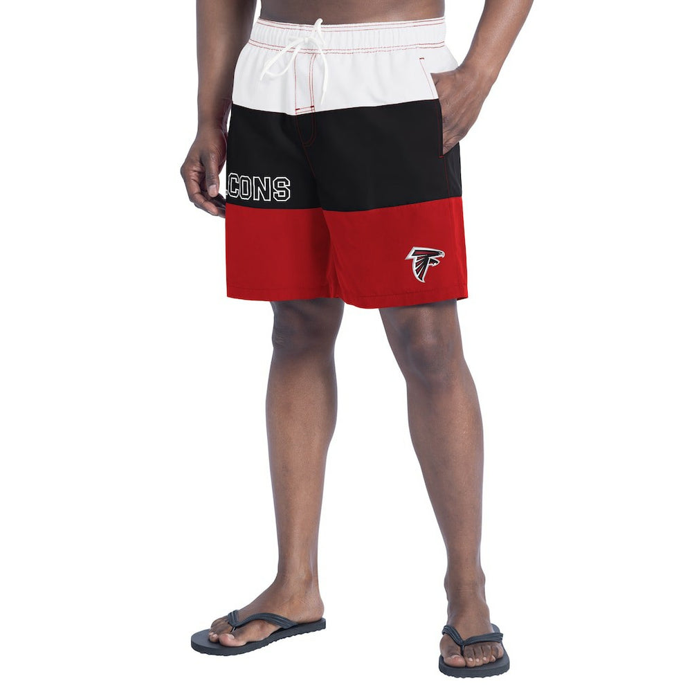 Atlanta Falcons G-III Sports by Carl Banks Sunrise Volley Swim Shorts Red/Black
