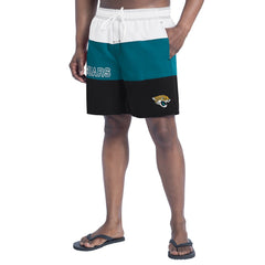 Jacksonville Jaguars G-III Sports by Carl Banks Sunrise Volley Swim Shorts Black/Teal