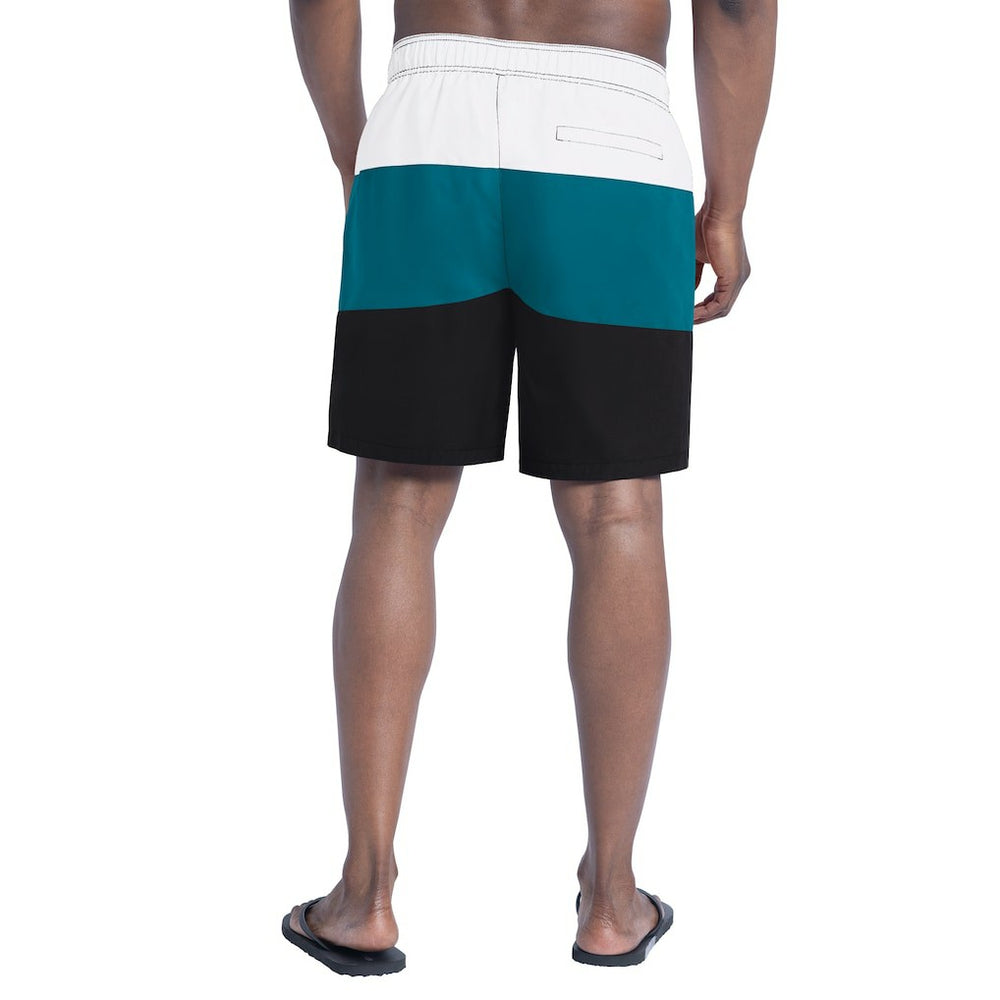 Jacksonville Jaguars G-III Sports by Carl Banks Sunrise Volley Swim Shorts Black/Teal