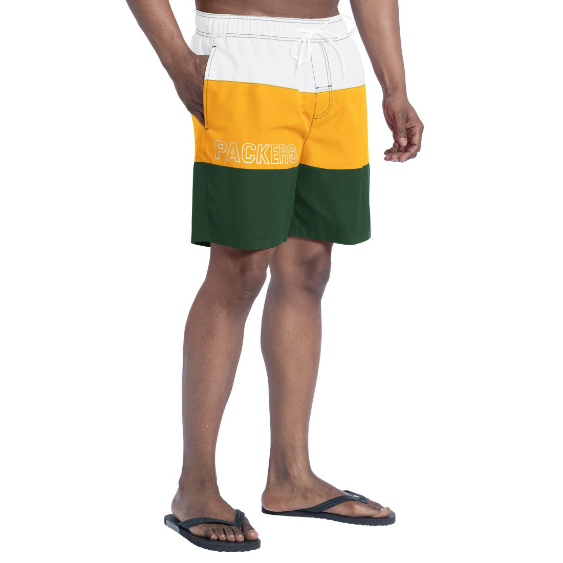 Green Bay Packers G-III Sports by Carl Banks Sunrise Volley Swim Shorts Green/Gold