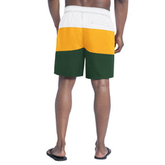Green Bay Packers G-III Sports by Carl Banks Sunrise Volley Swim Shorts Green/Gold