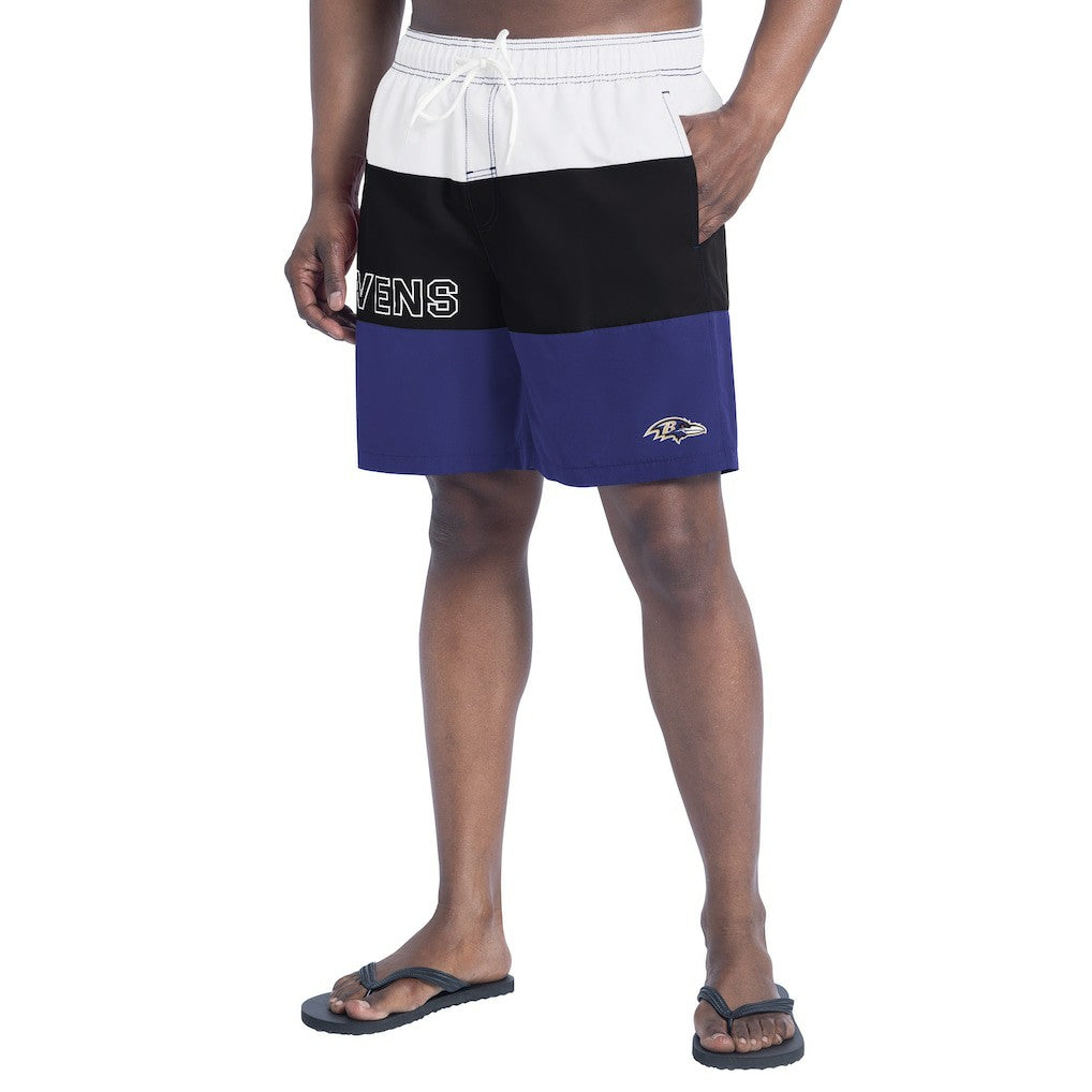 Baltimore Ravens G-III Sports by Carl Banks Sunrise Volley Swim Shorts Purple/Black