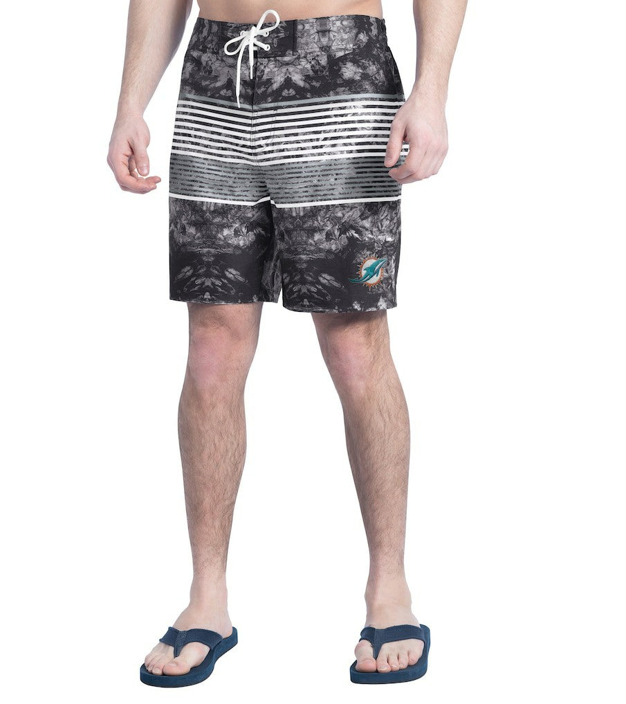 Miami Dolphins G-III Sports by Carl Banks Horizon Volley Swim Shorts Black/Gray